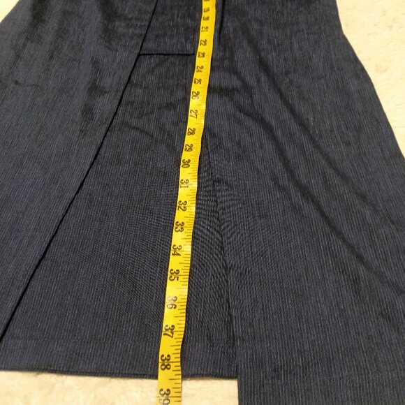 BCBG Maxazria Women's 100% Linen Long Denim Navy Blue Split Tunic Blouse XXS - Picture 5 of 10